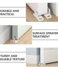 Barn Door Floor Guide for Smooth Sliding Doors, Bottom Guide Floor Mounted Closet Door Hardware With Screws shown different views