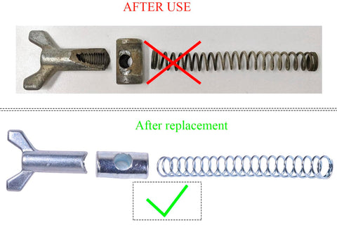 Comparison of worn and new Two Sets Heavy Duty Rear Brake Adjuster Hardware Kit For Honda ATV FourTrax Foreman Rancher Recon TRX Series