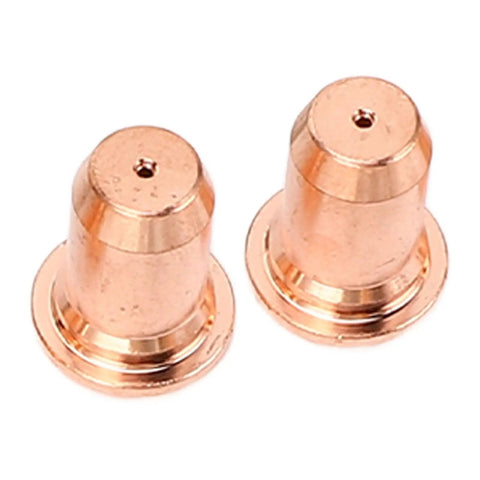 Pro Grade 24 Piece Plasma Cutting Torch Consumables Kit With IPT40 Electrodes And Nozzles Brass Zinc Alloy Tips Close-up View