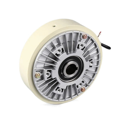 Beefy 50 Nm Magnetic Powder Brake With Hollow Shaft 24V DC 1000 RPM 5 Kg Unwinding for Tension Control mounted front view