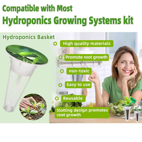 101 Piece Hydroponic Pods Kit For Indoor Gardens With Seed Pods Grow Sponges Labels Baskets Domes Plant Tags And Tweezers