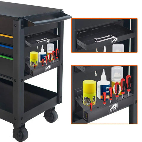 Magnetic Toolbox Tray Set With Two Heavy Duty Rubber Coated Trays Can And Screwdriver Caddy Paper Towel Holder Garage Storage Organizer That Sticks To Any Ferrous Metal Surface And Keeps Tools On Deck