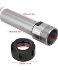 Heavy Duty 100mm Straight Shank Extended Collet Chuck Holder Made From Premium Chrome Molybdenum Alloy Steel For CNC Milling with details.