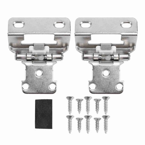 2 Pack Self Closing Cabinet Hinges For Kitchen And Bathroom High Strength Steel Semi Wrap Overlay Easy Install For RV
