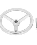 Rotary Handwheel 250mm Diameter Cast Iron Chrome Plated With 3 Spoked Revolving Handle For Lathe Milling Machine Grinder