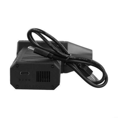 Charging port view of Professional Cordless Air Blower With 180 Watt Brushless Motor Delivering 130000 RPM for fast cleanup.