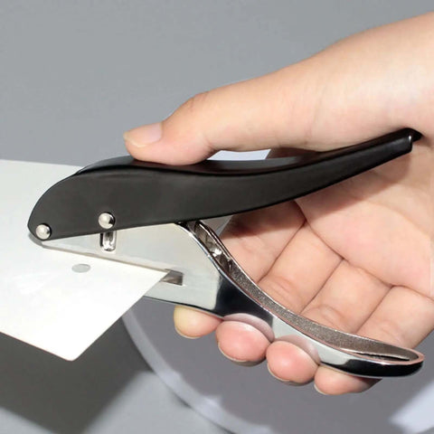 Pro Grade Heavy Duty Single Hole Punch 6mm Round Metal Handheld Tool punching PVC card