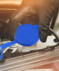 Ford Focus Windshield Washer Fluid Reservoir Cap Replacement For 2012 2018, Easy Install, Durable Cap held by gloved hand.