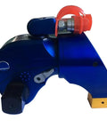 Rock Solid Heavy Duty Hydraulic Torque Wrench With Anti Corrosion Alloy Square Drive Built For Fast Cycle Bolting And No Nonsense Torsional Power On Any Job Site side view with blue finish and hydraulic connection.