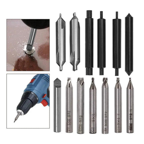 Pro Grade Key Cutting Machine Drill Bits Set 13 Pack For Vertical Cutting Tools Heavy Duty HSS AL Cutter Bits in various sizes