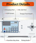 Pro Grade Digital Torque Tester And Bottle Cap Gauge For Industrial Use, 50 Nm High Precision Torque Meter With 10-160 mm Clamp, Portable LCD Display, Easy Unit Conversion, Versatile Measurement HP500 with LCD screen and torque test head