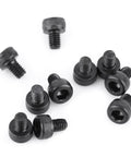 Close-up of black oxide flush-fit M3 cap hex socket bolts from the 280-Piece M3 Cap Head Hex Socket Bolts And Nuts Assortment Set