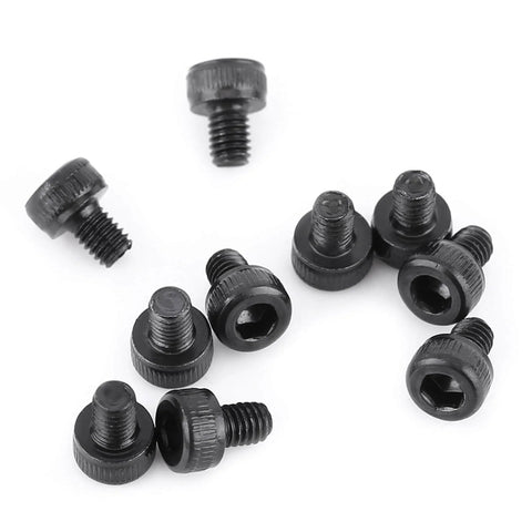 Close-up of black oxide flush-fit M3 cap hex socket bolts from the 280-Piece M3 Cap Head Hex Socket Bolts And Nuts Assortment Set