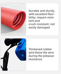 Close-up of Beefed-Up Grain Sucker with high suction, flexible red hose, and blue thickened wire for easy disassembly and durability.