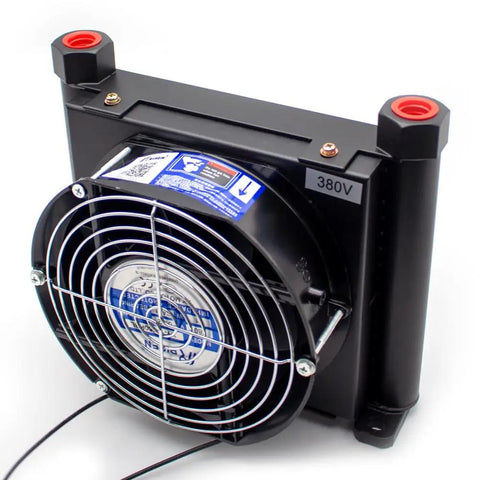 Heavy Duty Hydraulic Air Cooler For Oil Cooling And Heat Exchanger In Industrial Machines 1.2KW Cooling Capacity 3 MPa Max Working Pressure