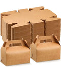 30 Pack Kraft Paper Gift Boxes Set Thick Cardboard Food Safe Flat Folded for Easy Storage Perfect for Packaging Weddings Parties