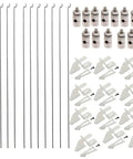 20 Pcs Adjustable Push Rod Connector Linkage Stopper 1.3mm And 20 Pcs Nylon Control Horns 21x10 Mm And 20 Pcs 1.2 x 210 Mm Z Push Rods Kit parts
