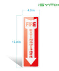 Fire Extinguisher Signs Stickers 12 Pack 4x12 Inch Premium Self Adhesive Vinyl Decals Laminated for UV Weather Resistance