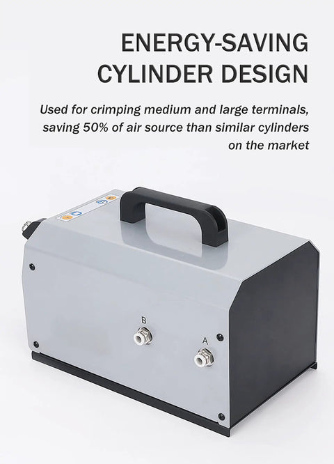 Heavy Duty Pneumatic Crimping Tool Built Solid For Cold Pressed Terminals 6 To 120 MM2 Copper Nose Die Pro Electrician