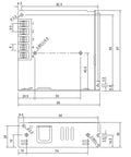 Dimensioned drawing of Slick Enclosed Switching Power Supply 24V 3.2A 76.8W LRS-75-24, 99 mm x 30 mm