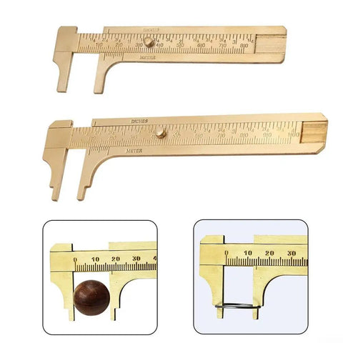 Vernier Caliper Set 80 100mm Sliding Gauge Ruler With Double Inch And Metric Scale For Jewelry Making, Pro Grade Ultra Precision Measuring Tool Inside Depth Measuring, 2 Pack