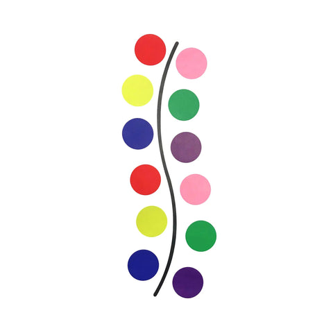 Colored circle pattern from Sensory Hallway Decal Floor And Wall Pack With Nine Sets To Help Kids Move And Focus Get The Wiggles Out ADHD Friendly Movement Path For Home Or Therapy