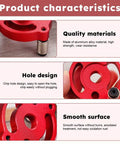 Pro Grade Drill Guide Locator With Vertical Self Centering Dowel Jig Kit and aluminum alloy body showing product features