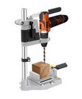 Portable Drill Press Stand And Hand Drill Adapter Aluminum Base Single Hole Workstation for precise drilling, stable