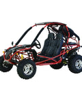 Red Off Road Go Kart With 8.3 kW 4 Stroke Air Cooled Engine, CVT Transmission, CDI Ignition, 10L Fuel Tank, Single Cylinder, 30 MPH Top Speed