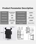 Heavy Duty DC Battery Connectors For Forklifts 150V 80A 160A 320A Power Plug And Wire Set Male And Female With 100cm Cables Easy Install Industrial Grade Charging And Power Distribution Kit, 320A, 130mm
