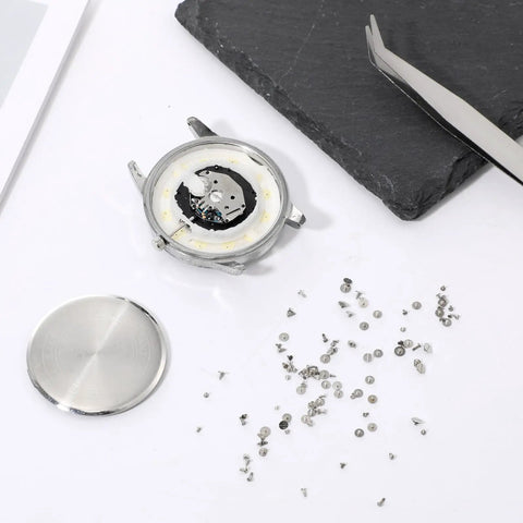 100 Piece Watch Screw Set With Tweezers For Watchmaking And Repair Replacement Micro Screws And Battery Clamp Screws Durable Stainless Steel