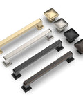 10 Pack 5 Inch Brushed Brass Cabinet Handles Set Gold Kitchen Cabinet Pulls for Cupboards and Drawers Durable Hardware Sleek Modern Pulls
