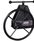 Kaka Industrial Manual Tube Bender For Metal Pipe Bending, TR-50L model with a large crank handle for precision bending.
