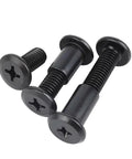 Heavy Duty M6 Beveled Flat Head Cross Furniture Bolts And Nuts Kit 40 Sets For Indoor Outdoor Use Premium SS304 Stainless Steel Fasteners For DIY Projects And Furniture Builds With Durable Threads And Easy Tightening, black flat head bolts