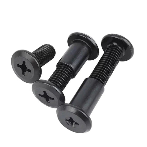 Heavy Duty M6 Beveled Flat Head Cross Furniture Bolts And Nuts Kit 40 Sets For Indoor Outdoor Use Premium SS304 Stainless Steel Fasteners For DIY Projects And Furniture Builds With Durable Threads And Easy Tightening, black flat head bolts