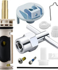 Shower Cartridge Replacement Kit For Moen 1222 Posi Temp Valves With 104421 Puller, brass core, retainer clip, metal adapter