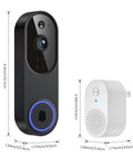 1080P Wireless Video Doorbell With Two Way Audio, Night Vision, AI Motion Alerts, Pre-Capture Recording, AES-128 Encrypted Cloud Storage