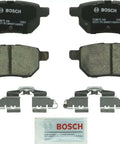 QuietCast Premium Ceramic Rear Brake Pad Set for Select Lexus CT200h Pontiac Vibe Scion iM tC xB and Toyota Corolla Matrix Prius Prius Prime Yaris and More with OE Style Multilayer Rubber Core and No Drama Quiet Braking front view