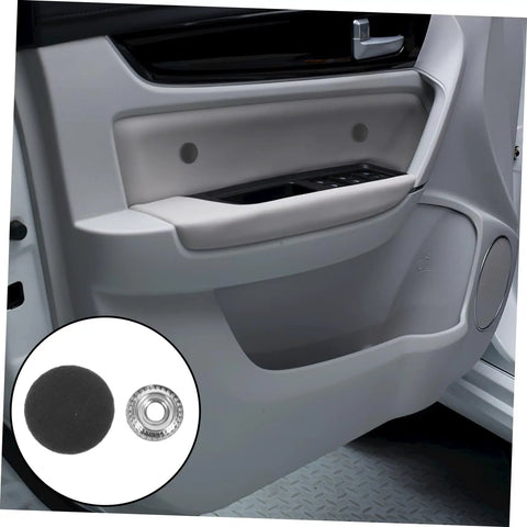 Car door interior with 12 Piece Quick Fix Car Headliner Repair Kit With Snap Rivets And Button Pins For Auto Ceiling Fabric Replacement
