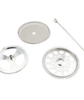 Premium Stainless Steel French Press Plunger Filter Replacement for 34oz Coffee Maker parts, including mesh screen and metal components.