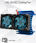 Dual Esc And Motor Cooling Fans Set For Traxxas 4x4 RC Models Keeps Velineon 3s Heat Sink Cool Blue Upgrade