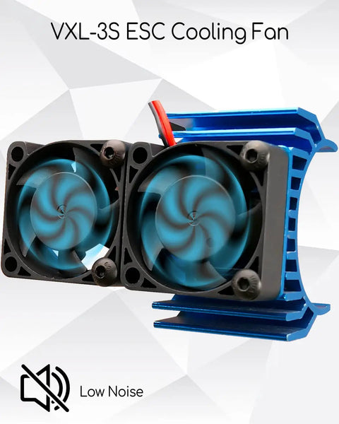 Dual Esc And Motor Cooling Fans Set For Traxxas 4x4 RC Models Keeps Velineon 3s Heat Sink Cool Blue Upgrade