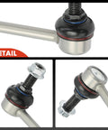 Close-up of Two Piece Front Sway Bar Link Set for Nissan Sentra 2013-2019; detailed view of durable steel construction.