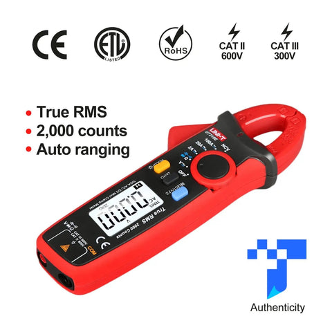 Mini Digital Clamp Meter And Phillips Screwdriver Kit For HVAC And Home DIY For Pros And DIYers True RMS AC DC Amp Meter Multimeter Tester displayed