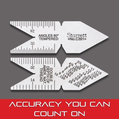 Center Gage For American Standard 60 Degree Thread Forms, sturdy steel construction, featuring accurate angle measurements