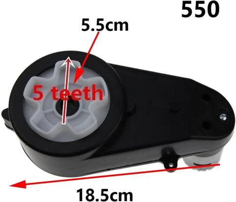 Kids Ride On Car Gearbox With Motor For 550 390 Electric Toy Cars Tricycles And Motorbikes 6V 12V Reducer Gearbox 5 Teeth