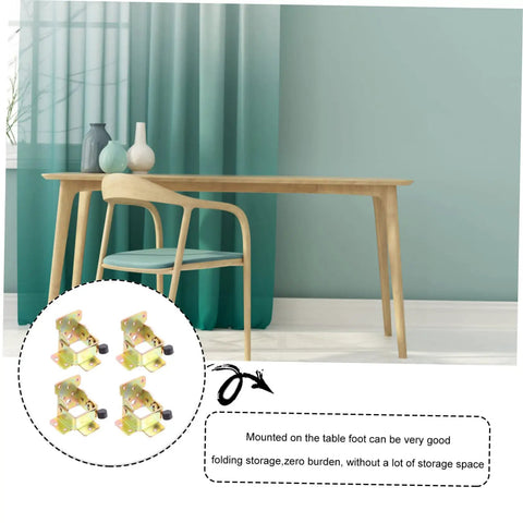 40 Piece Iron Folding Hinges For Furniture Self Locking Brackets Built Tough For Table And Chair Legs Space Saving Design For Narrow Areas In Kitchen And Retail Use, table leg mounted