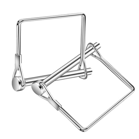 40 Piece Square Coupler Pins Set One Quarter Inch Locking Shafts For Trailer Hitch And Equipment Zinc Coated Carbon Steel