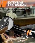 Beefy 3 Inch Pneumatic Cut Off Tool Kit With 5 Die Grinder Cut Off Wheels 18000 RPM Fast Air Powered Metal Sheet Cutter in use