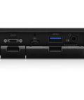 Back view of Badass Rugged Tablet Pc with ports including USB and audio, showcasing connectivity for field work.